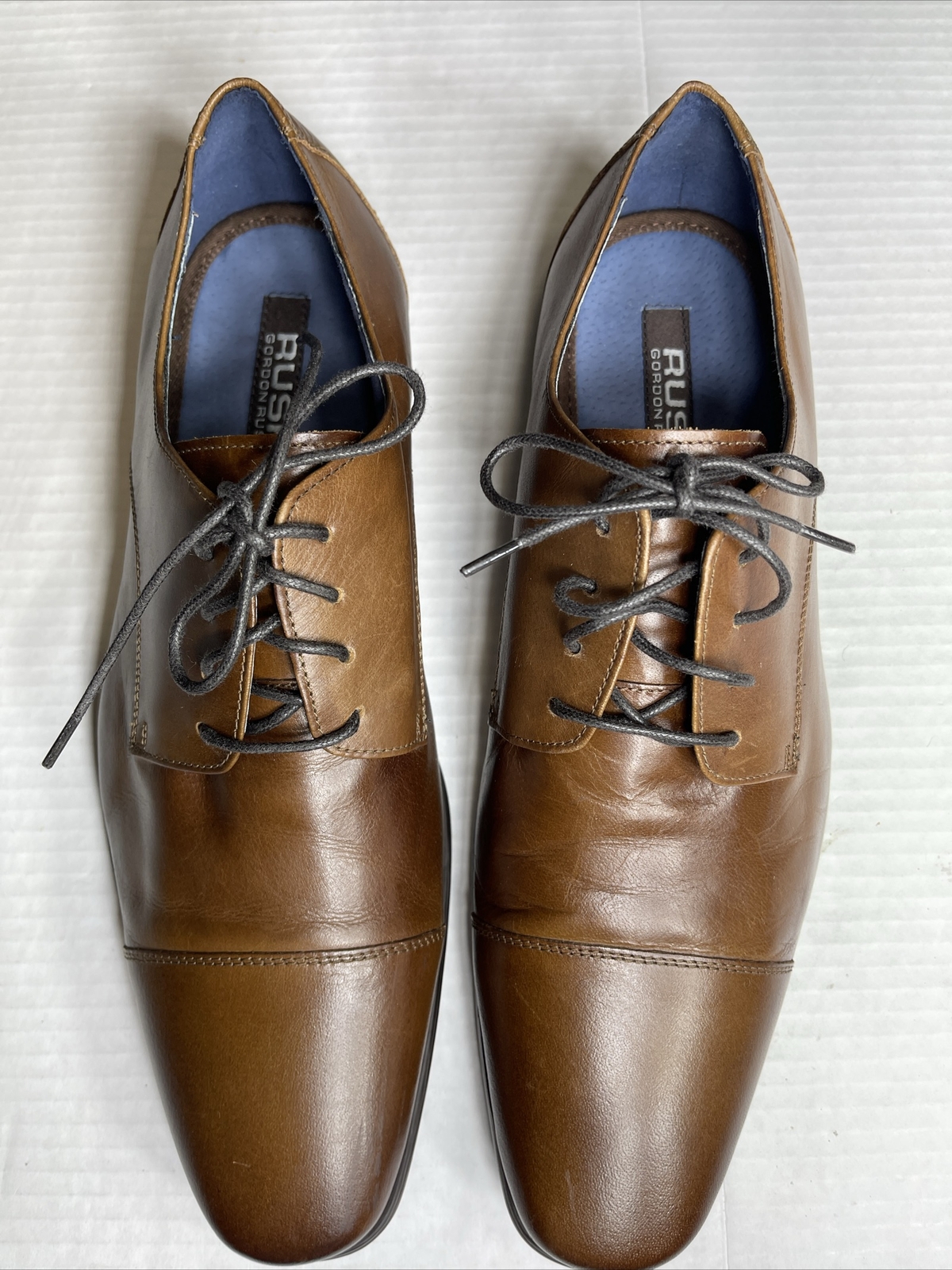 SAOLA Scarpe eleganti stringate da uomo in pelle Gordon Rush taglia 10 5 cognac antiscivolo