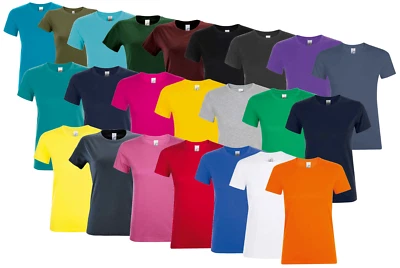 SOLS Damen Kurzarm Baumwoll Rundhals T-Shirt Regent T-Shirt - Bild 1 von 2