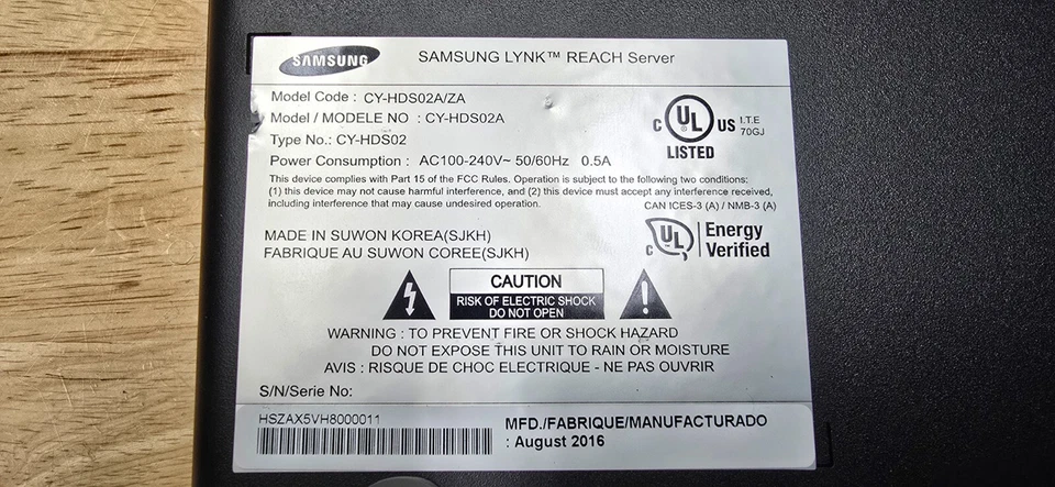 Servidor de alcance Samsung LYNK CY-HDS02A/ZA Foto 2 de 4