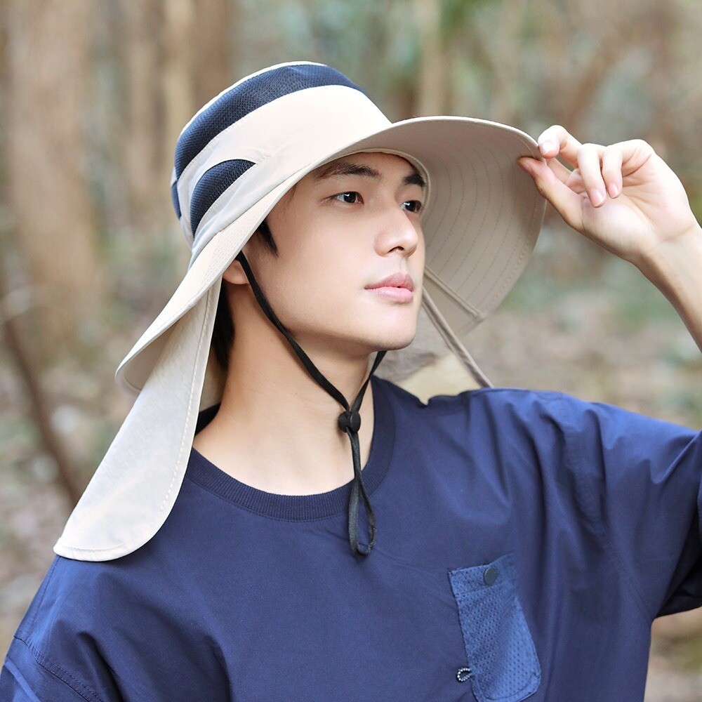 APL Secchio Traspirante Cappello Protezione Collo Sciarpa Protezione Solare Cappello Uomo Donna