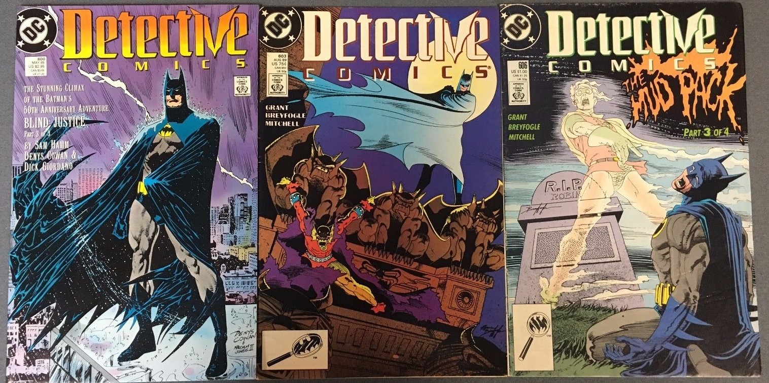 DETECTIVE COMICS Batman lot of (3) #600 #603 #606 (1989) DC Comics FINE ...