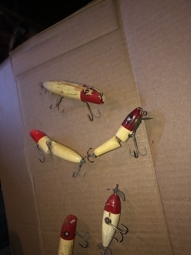 Vintage Wooden Lures Heddon More Injured Minnow - Picture 10 of 12