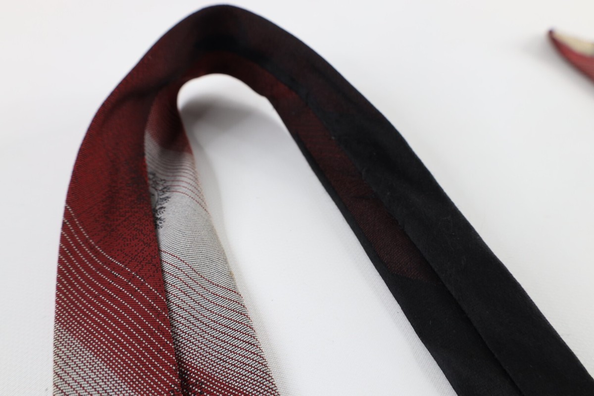 小物 50's style rockabilly striped tie Vtg 50s 60s Red