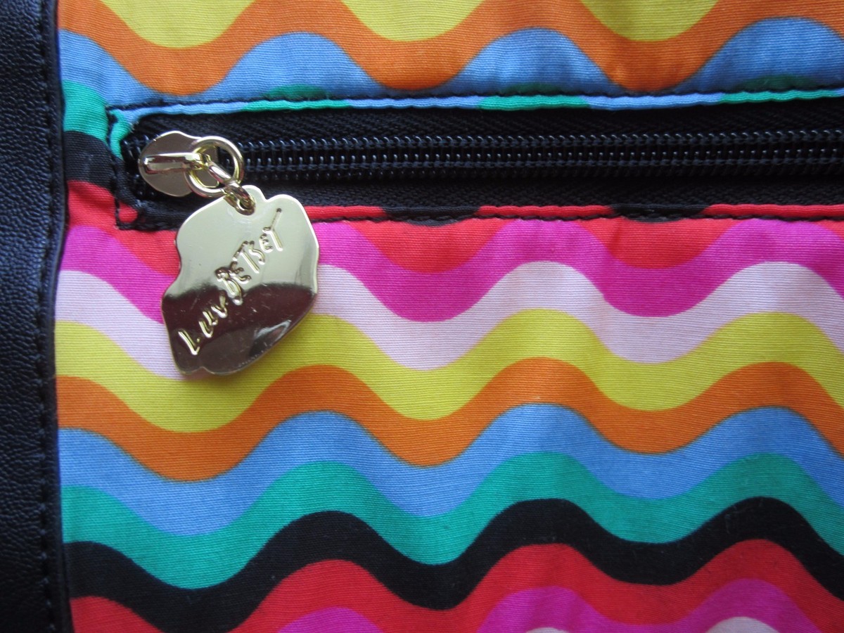 BETSEY JOHNSON RAINBOW HEART QUILTED COLLEGE SCHOOL BACKPACK W