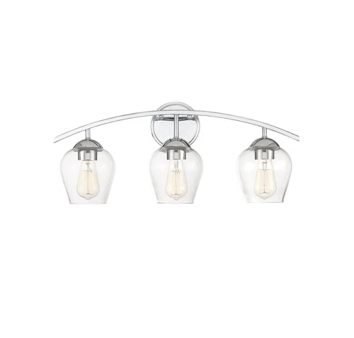 Meridian M80032CH Chrome 3 light Bathroom Vanity Light - Picture 1 of 5