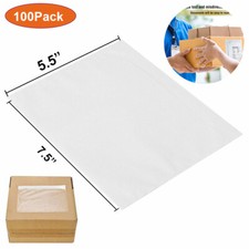 7.5"X5.5" Clear Adhesive Packing List Envelopes Pouch Invoice Label Packing Slip