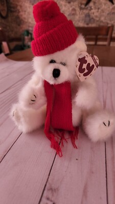 TY Plush Peppermint ''Love Me True!'' Jointed Polar Bear w/Tag holiday winter