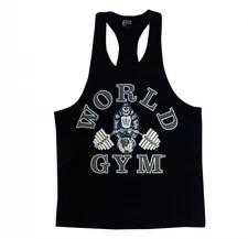 World Gym Workout Tank Top Racerback Bodybuilding Gym Clothes - W310