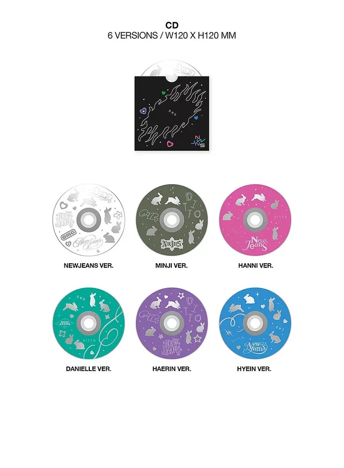 NEWJEANS OMG 1st Single Album MESSAGE CARD Ver./CD+Photo Book+Lyrics+30 Card - Image 3 of 4