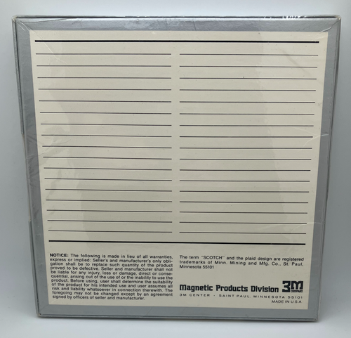 New  Sealed SCOTCH 3M Empty Plastic 7” in. Audio RB 1/4” Tape Take-Up Reel - USA - Picture 2 of 2
