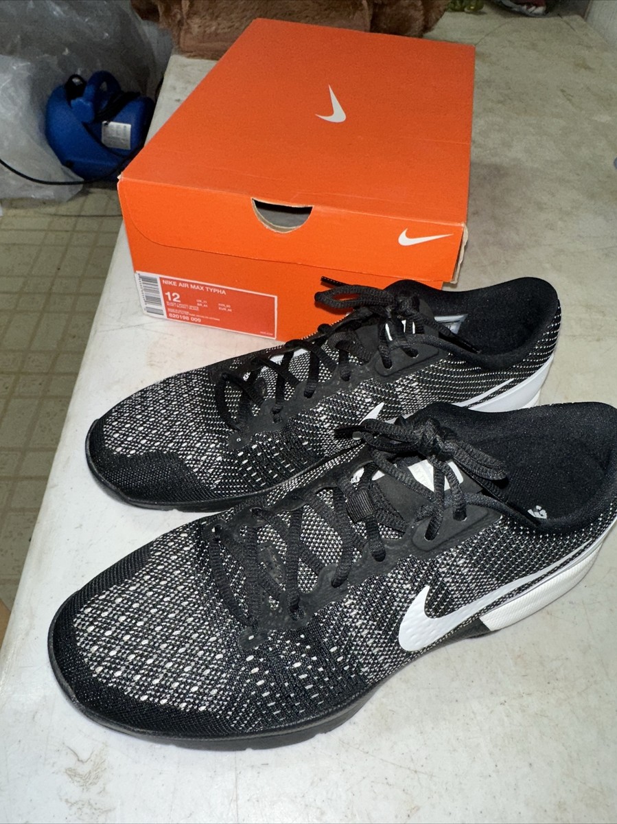 Nike Air Max Typha Mens Size 12 Black Athletic Running Shoes Sneakers+box  EUC