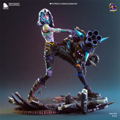 Fractured Jinx 1/6 3D Printing Model Kit Unpainted