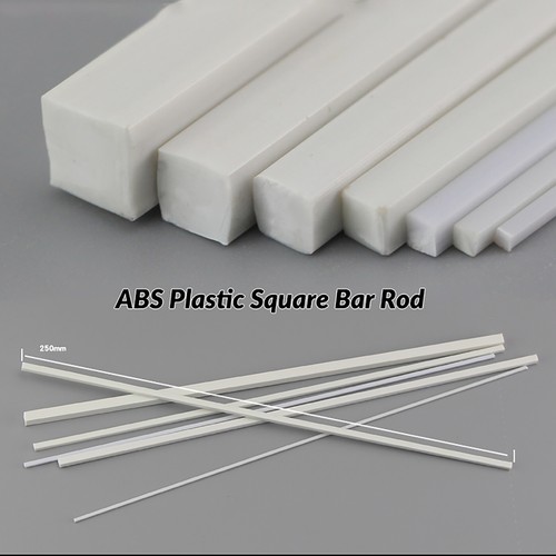 ABS Polystyrol Kunststoff Rohr Rund Vierkant Stab für Modell Bastel- Länge 250mm - Picture 9 of 10
