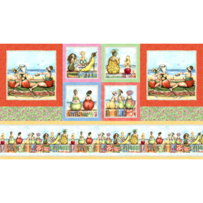 FRUIT LADIES Badedamen multi Elizabeth Studio 0,60 m x 110 cm - 100% Baumwolle
