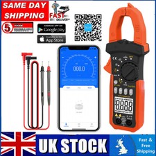 Clamp Meter Multimeter TRMS Digital Clamp Ammeter AC/DC Voltmeter w/Bluetooth 