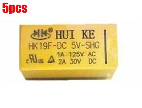 12Pcs DPDT Relay DC 5V Coil 8 Pin 2NO 2NC Mini PCB Power Relays HK19F-5V