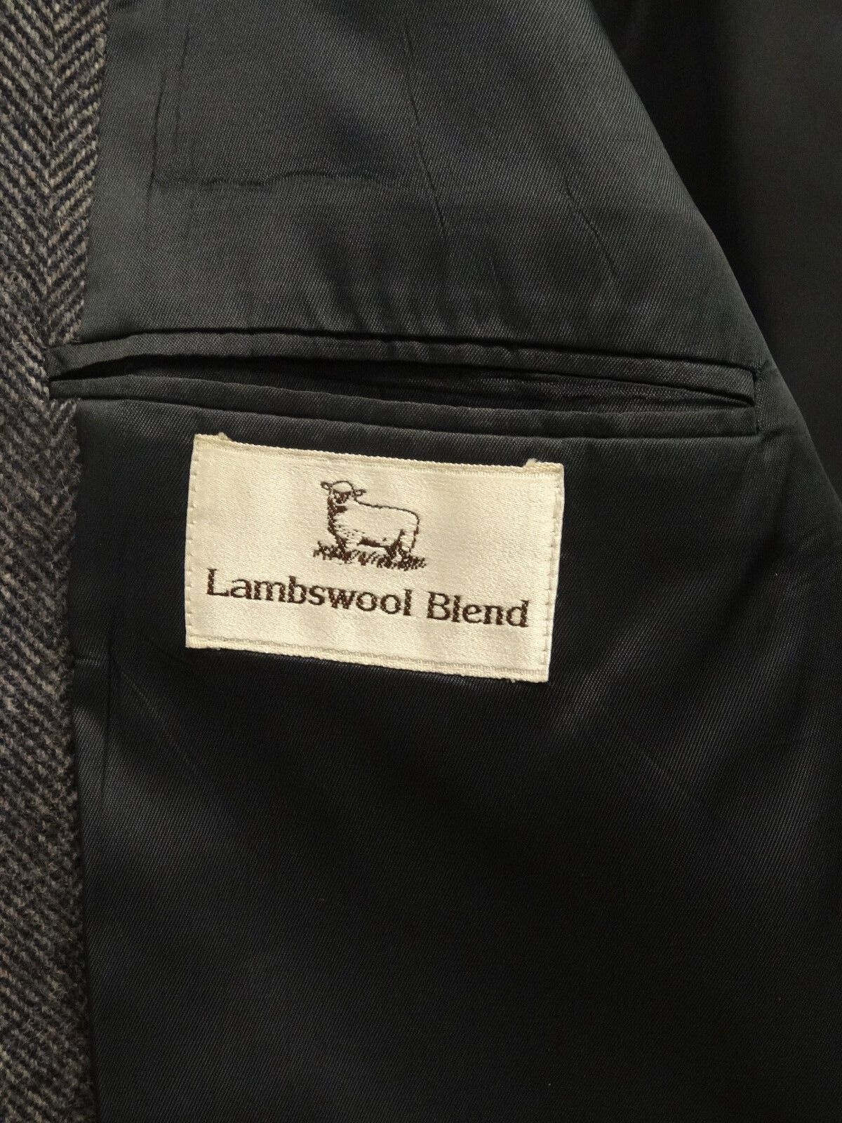 FILA Tuta giacca sportiva Savile Row Traditions cappotto grigio 42" petto misto lana agnello