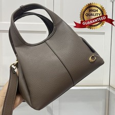 AUTH CM545 LANA23 Borsa a tracolla in pelle marrone outlet 31 cm ascella