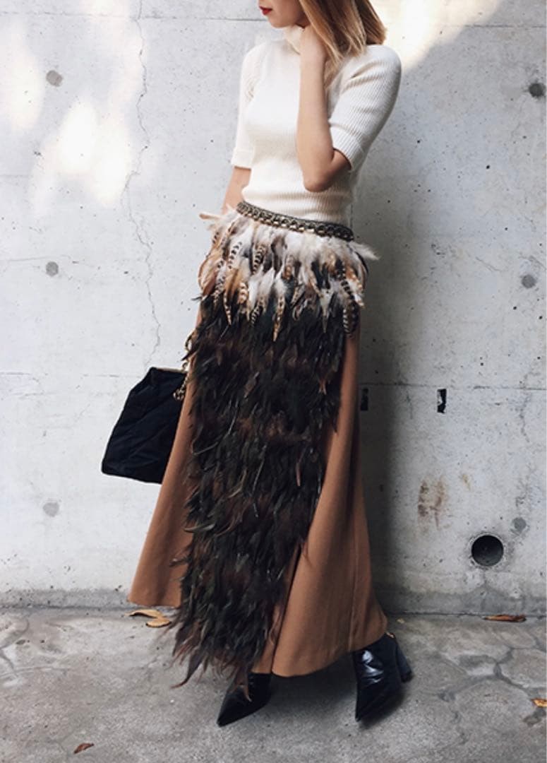 Ameri Vintage AMERI MIX FEATHER FLARE SKIRT - image 7