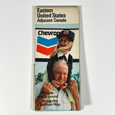 Vintage 1973 Chevron Standard Oil Eastern United States Road Map Gousha