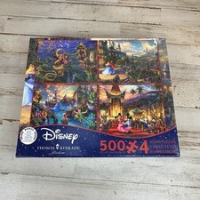 Disney Thomas Kinkade 3-In-1 500 pieces Jigsaw Puzzle Mickey Sleeping Beauty Pan