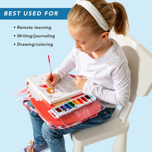 Kinder Schoß Schreibtisch 11,6 Zoll tragbar Lama Design Mikroperlen Kissen für Hausaufgaben - Bild 2 von 6
