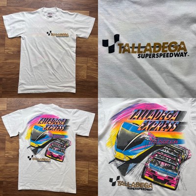Vintage 90s Nascar Talladega Express Super Speedway Cotton T-Shirt Oneita - M