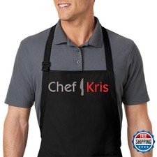 PLACE4PRINT Custom Chef Apron Personalized Embroidered Name