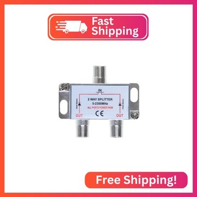 Cables Direct Online Pack of 2pc - 2 Way Bi-Directional 5-2300 MHz Indoor and Ou
