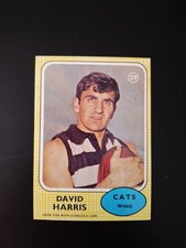 Rare 1970 David Harris Card Scanlens VFL / AFL - Geelong Cats 
