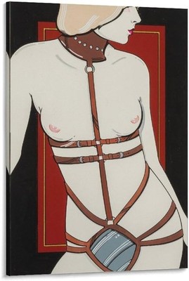 Patrick Nagel Interior 1976 Poster Retro Female Illustration Wall Art Print24x36