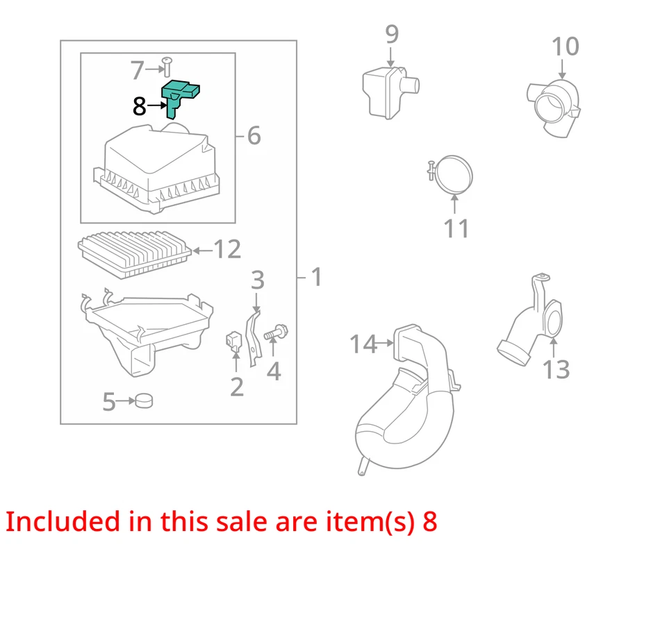 Medidor de flujo de aire convertible para 06-15 LEXUS IS250 730987 Foto 3 de 4