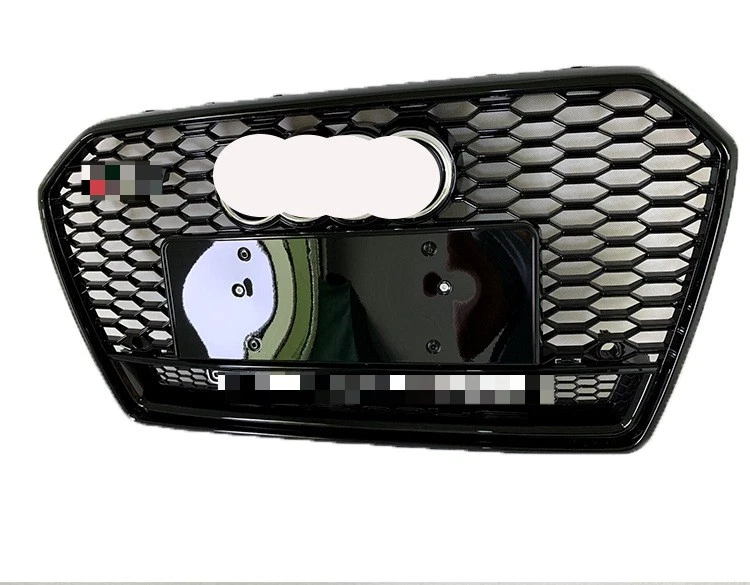 Parachoques delantero malla negra rejilla + parrilla antiniebla para 2013 2014 2015 Audi A6 C7 S6 RS6 Foto 3 de 4