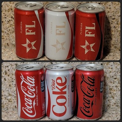 2026 Limited Edition Coca Cola DIET ZERO AMERICA 250 USA   FLORIDA Mini 3X 