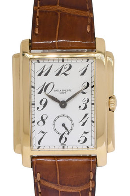 Patek Philippe Gondolo 5024 18k Yellow Gold White Dial Mens Manual Watch 5024J