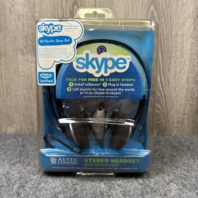 Altec Lansing Skype Stereo Headset w/ Boom Microphone Model AHS322 - New
