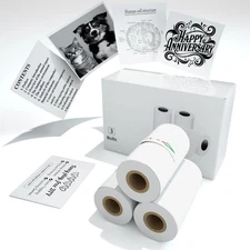 S1 Thermal Sticker Paper - 55mm X 3.5m, 29mm Diameter, Kids Instant Camera St...