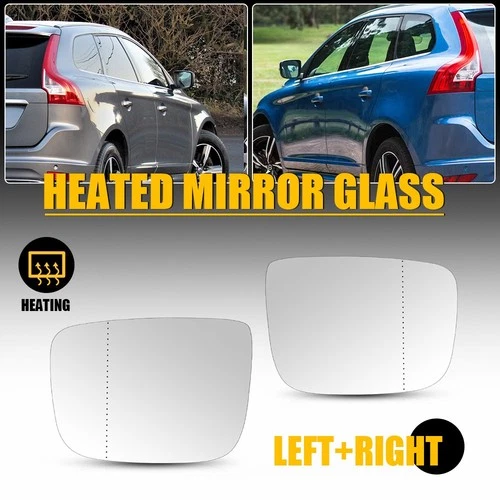 Left Right Heated View Mirror Glass with Backing Plate for Volvo XC60 2010-2017