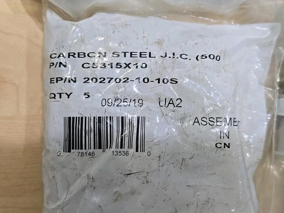 20 Hydrolic 37 Degree Flared Tube 3/4" Fitting Male JIC 37° x Male BSPP 3000psi - Image 3 of 4