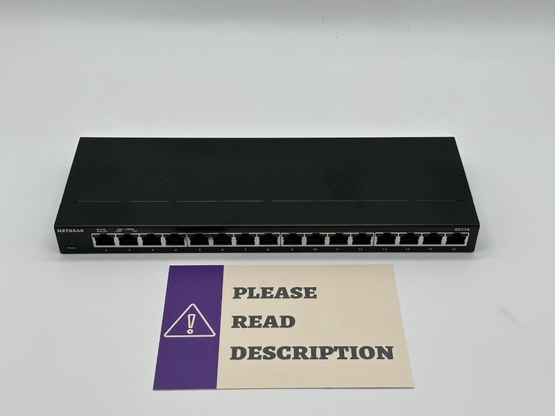 NETGEAR GS316-100NAS 16 Ports Standalone Ethernet Switch READ/FOR PARTS