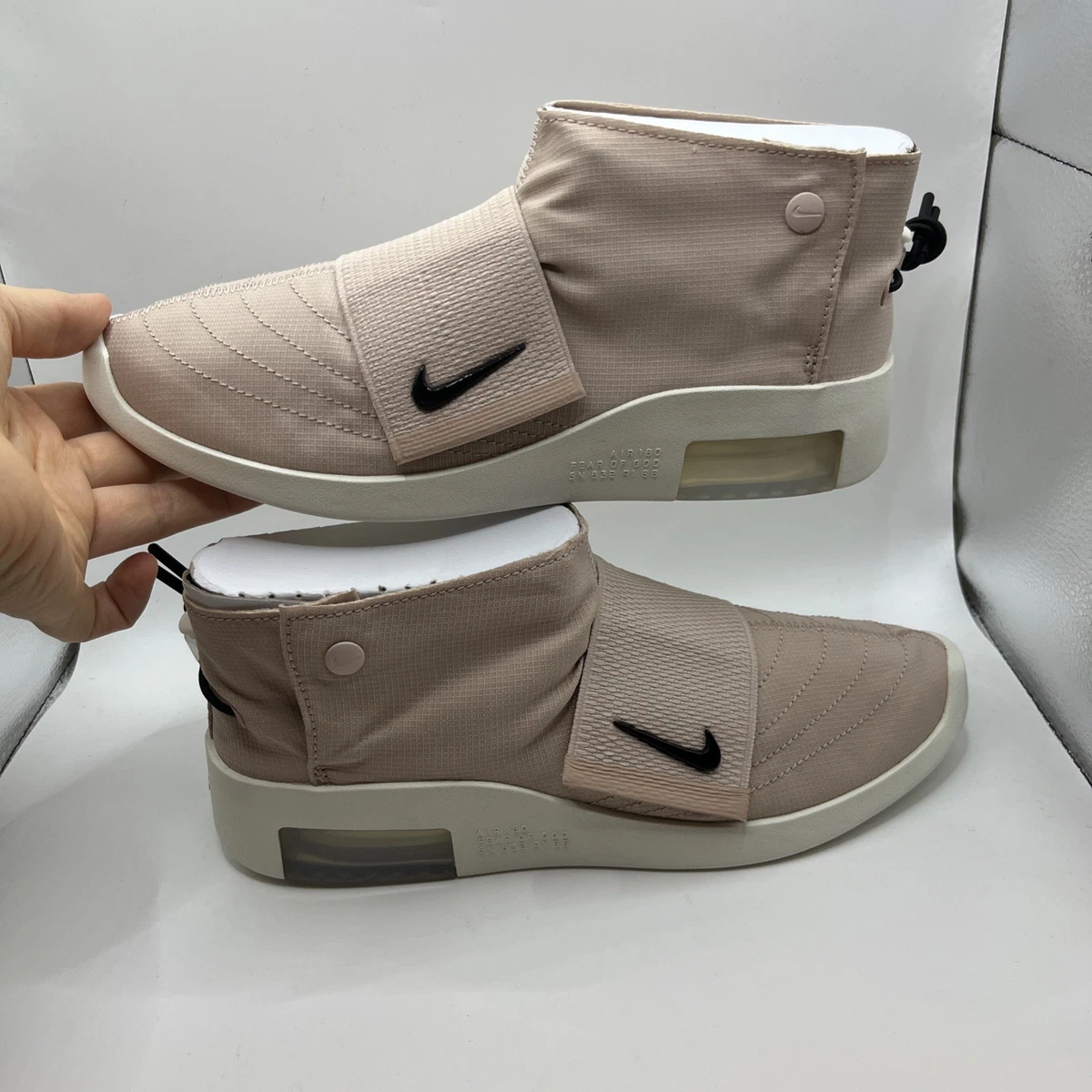 Fear of God X Nike Moccasin Particle Beige Sneakers Men’s 8.5 Size 6.5 - Nike Air Fear of God Moc Particle Beige for sale  main image 3