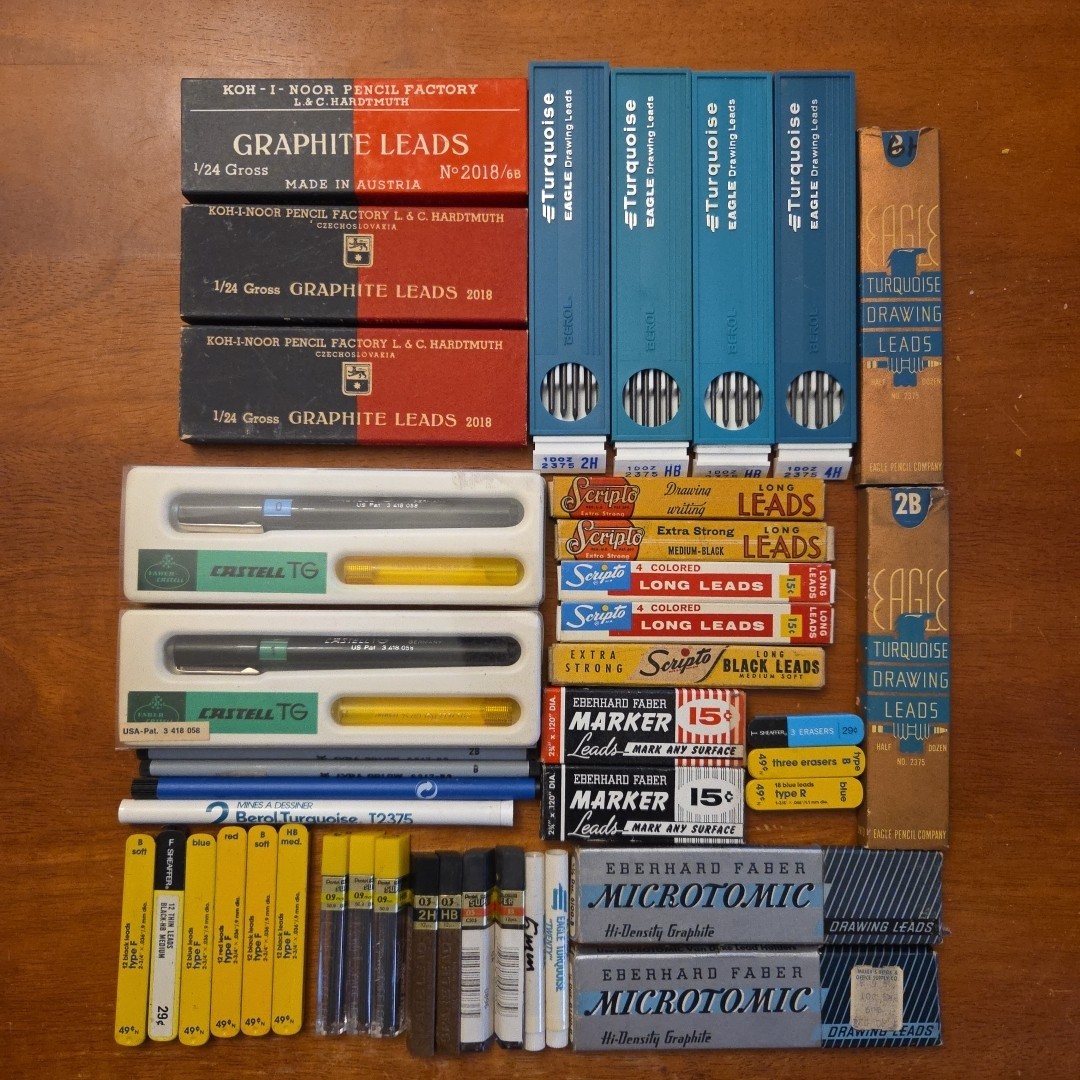 Graphite Leads Lot Drafting Koh-i-noor  Castell Eagle Eberhard