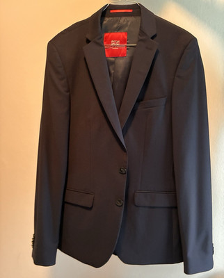 Finshley & Harding London Herrenanzug 2-teilig Blau Gr. 94 Langgröße