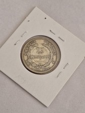 Costa Rica  1923  50 Centimos  Counter Struck on 1892 Coin Mint Heaton 625-227