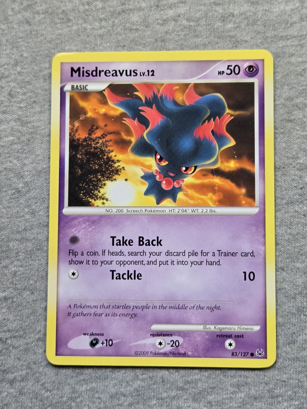 Misdreavus 83/127 Platinum Pokemon Trading Card