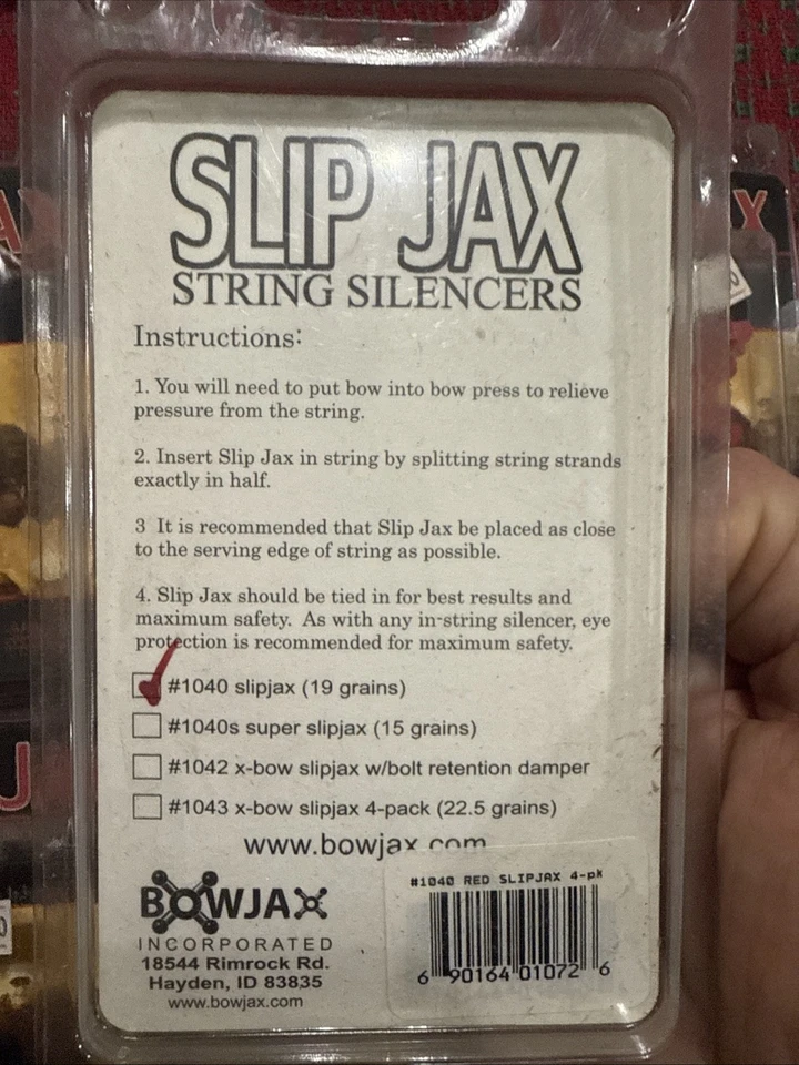 Bowjax Slip Jax Bow String Dampener Silencer Lot 7 New Packs - Image 4 of 4