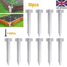 10X Railway Sleeper Brackets Steel For Driveway Path Edging Easy Fix Landscaping
