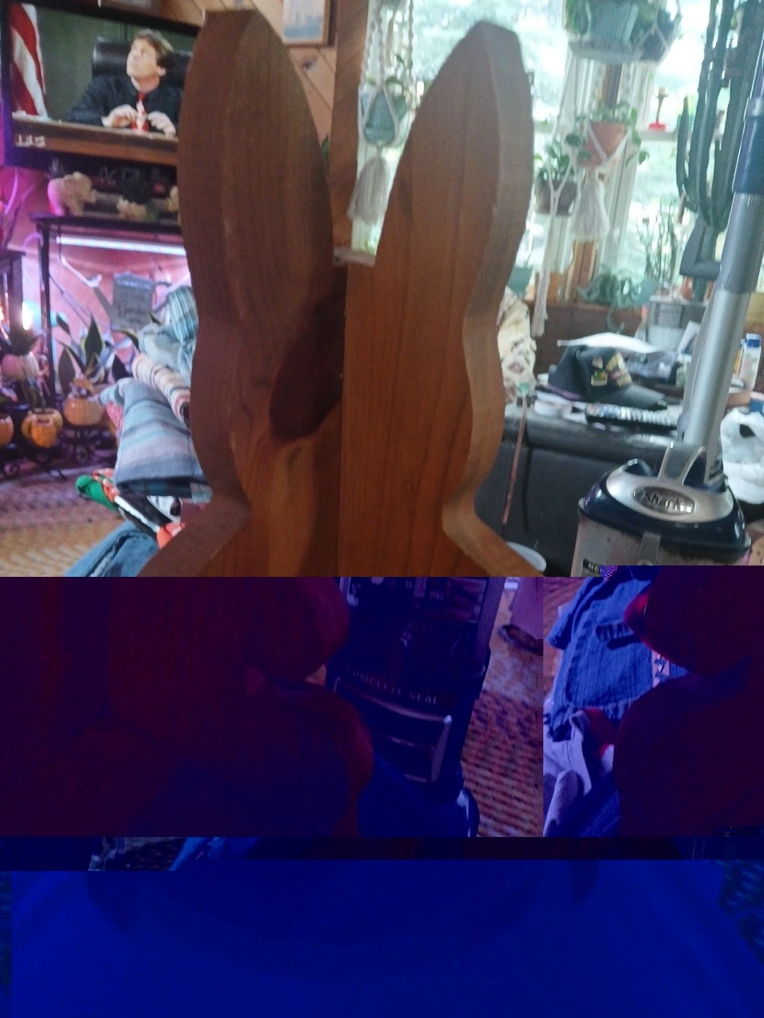 Wood Bunny Small Hanging Homecrafted Shelf