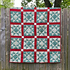 Hand-pieced, Hand-quilted Throw Quilt 55x65. Brand New Handmade. Cotton Fabric