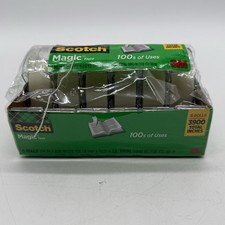 Scotch 6122 Magic Office Tape and Refillable Dispenser, Clear - 6 Pack